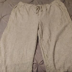 Time and Tru Striped Tan Capris